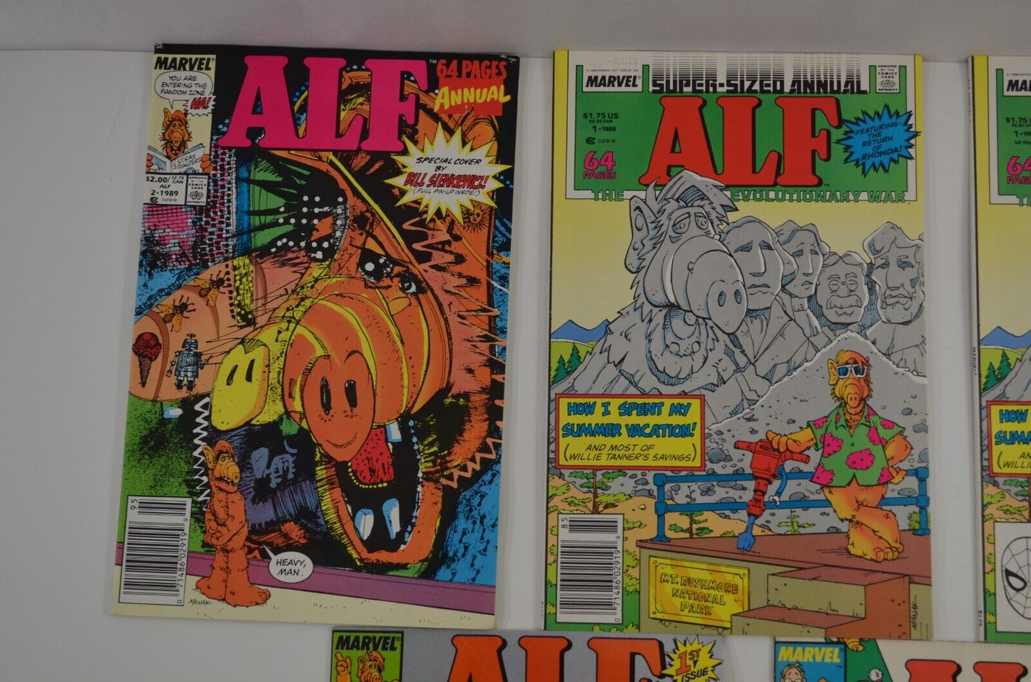 ALF Comic Books 1 2 13 Annual 1 (2 Copies) Marvel Lot 1988 Newsstand VF