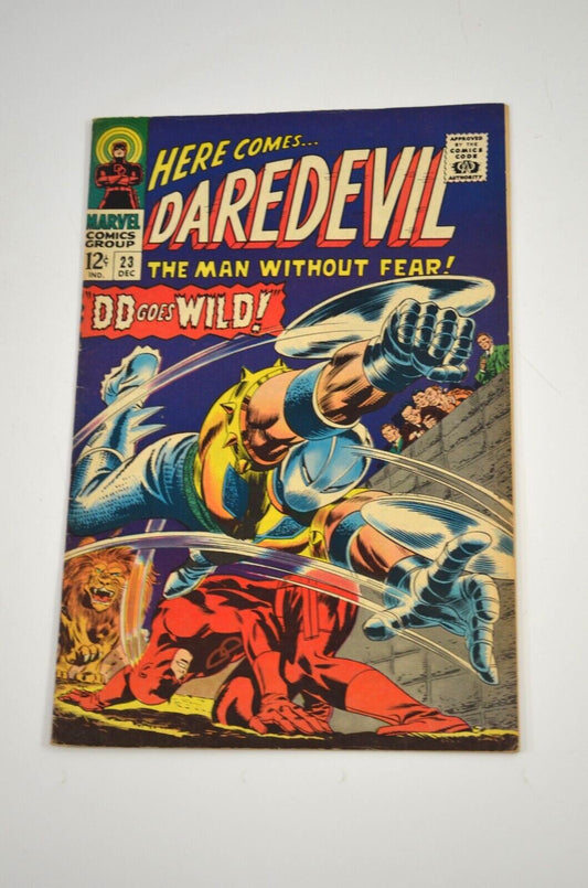 Daredevil #23 (Marvel, 1966) Comic Book Gladiator Masked Marauder Tri-Man VF 7.0