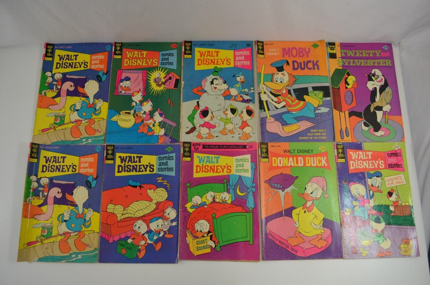 Walt Disney Comics and Stories Lot incl Donald Duck Chip n Dale Tweety Huey more