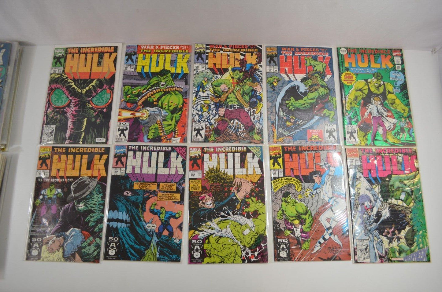 Incredible Hulk #335-454 Incomplete Run Marvel Comic LOT Mostly VF