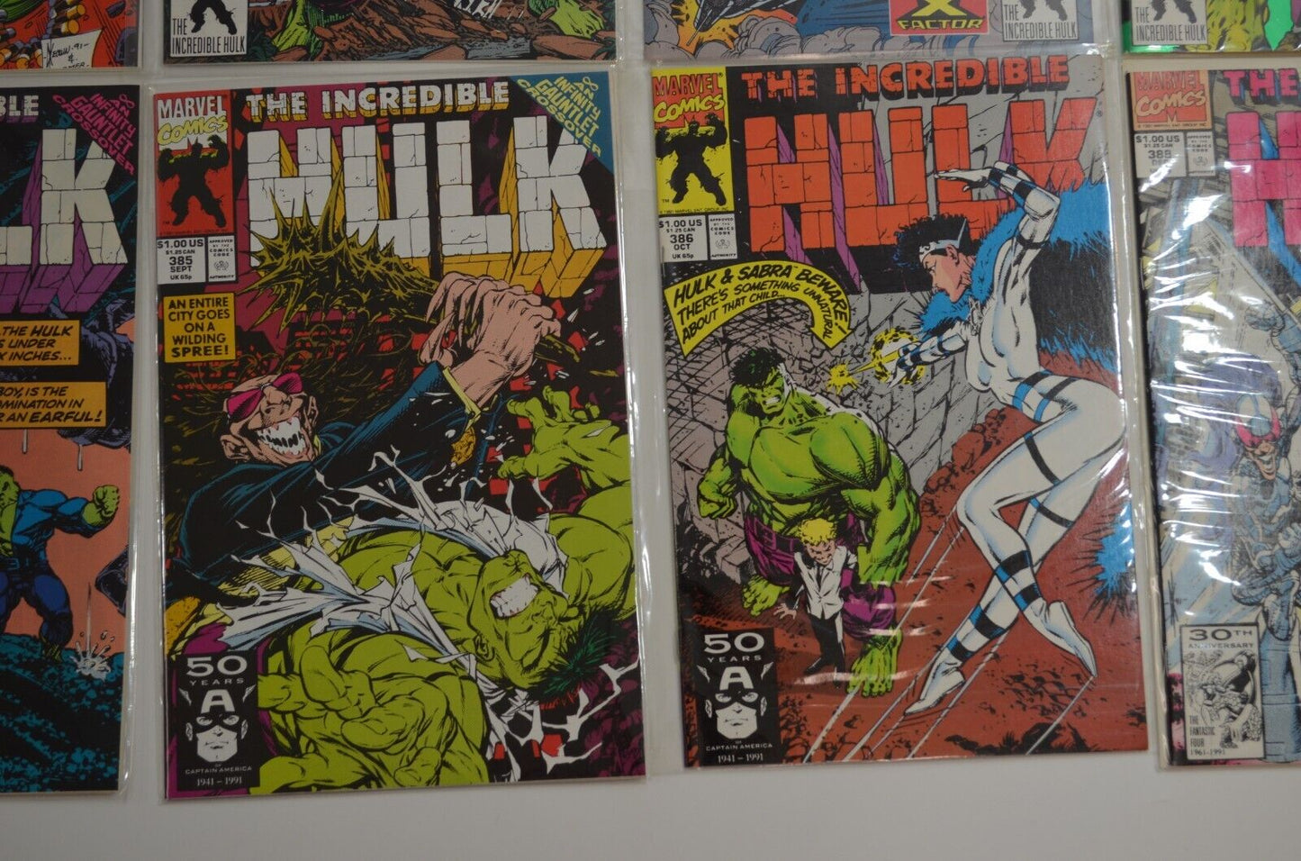 Incredible Hulk #335-454 Incomplete Run Marvel Comic LOT Mostly VF