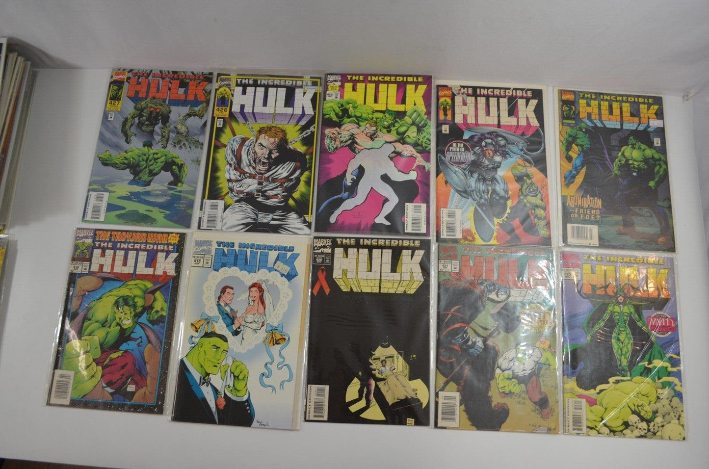 Incredible Hulk #335-454 Incomplete Run Marvel Comic LOT Mostly VF