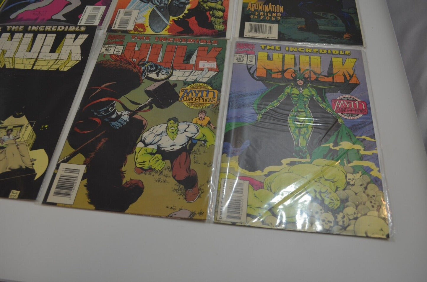 Incredible Hulk #335-454 Incomplete Run Marvel Comic LOT Mostly VF