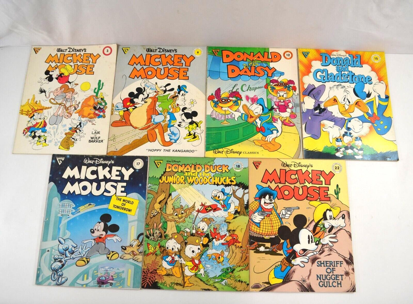 Gladstone Walt Disney Comic Albums 3 8 12 15 17 18 22 Mickey Mouse Donald Duck