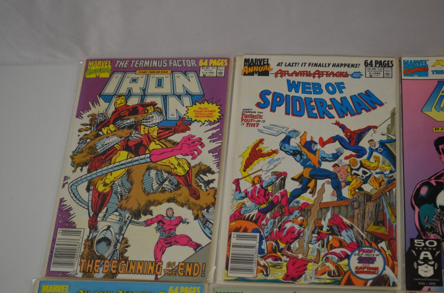 1990s Marvel Annuals Lot of 32 Comic Books Iron Man Punisher Avengers Daredevil