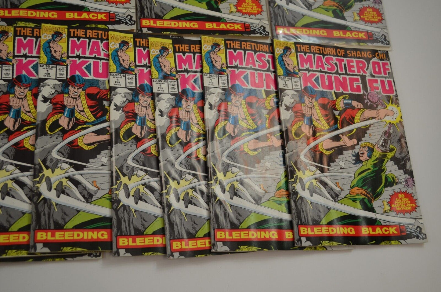 Master of Kung Fu Bleeding Black #1 Marvel Comics 1991 Lot of 20 Copies VF+