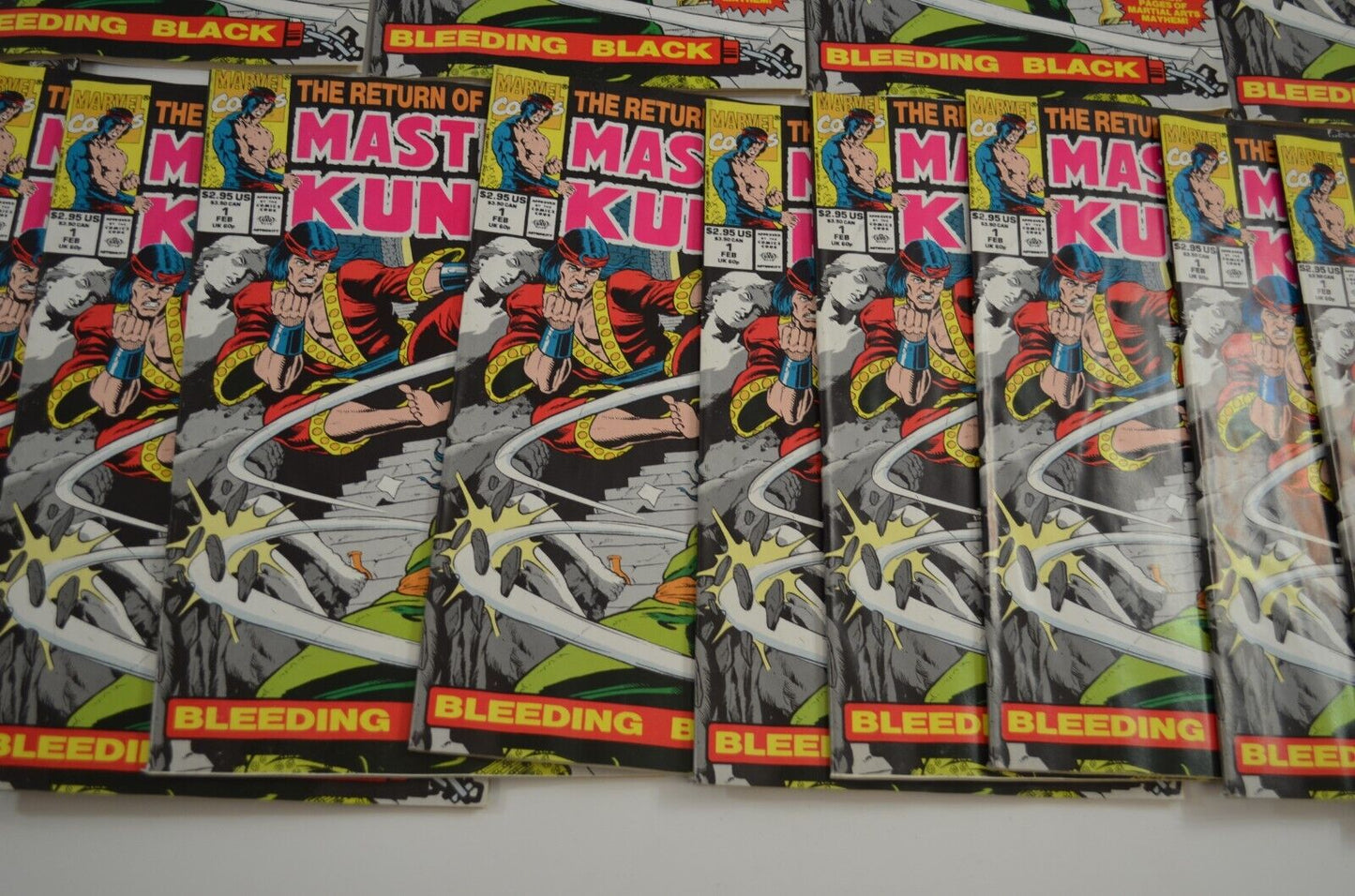 Master of Kung Fu Bleeding Black #1 Marvel Comics 1991 Lot of 20 Copies VF+