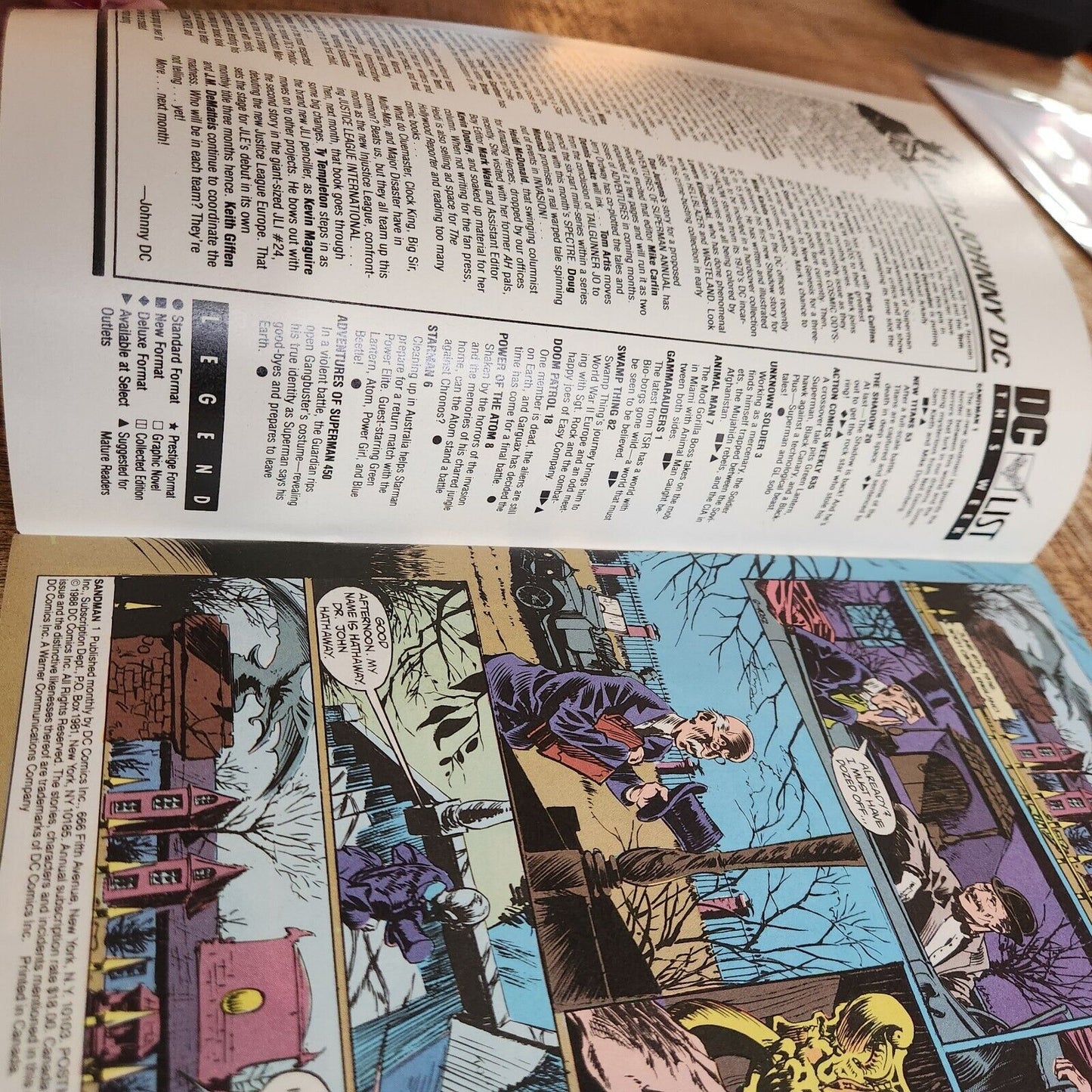 Sandman #1 DC Comics November 1988 Neil Gaiman Mike Drigenberg NM- 9.2