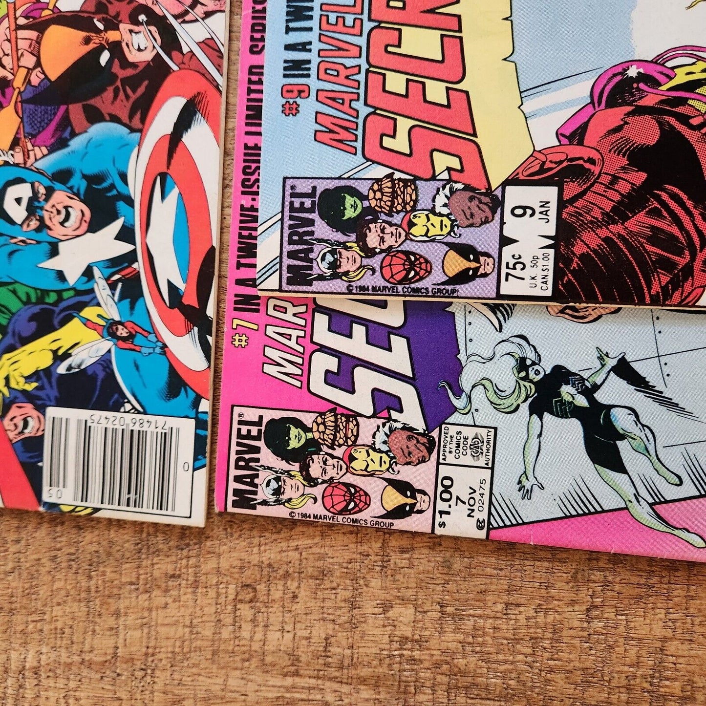 Secret Wars #1-5 #7 (Canadian Price Variants) #9-12 Marvel Comic Book Lot VF 8.0