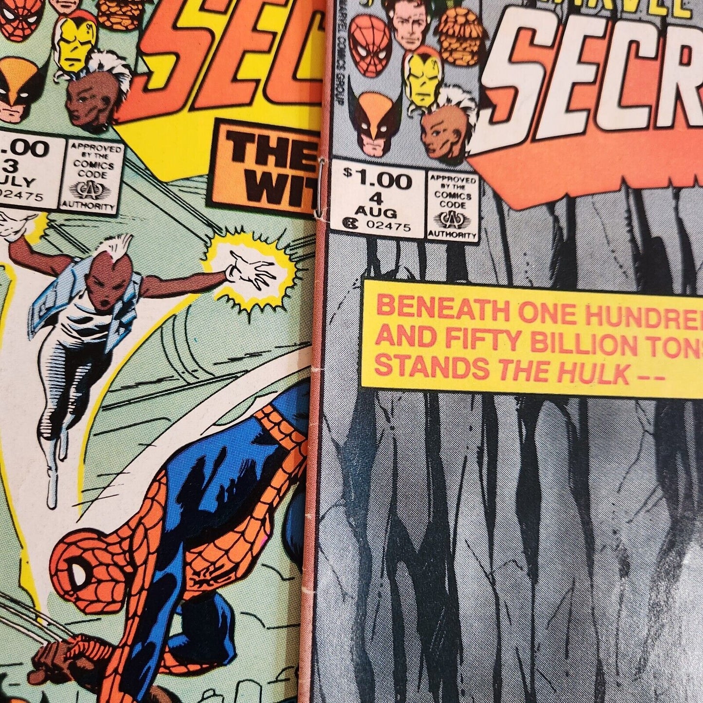 Secret Wars #1-5 #7 (Canadian Price Variants) #9-12 Marvel Comic Book Lot VF 8.0