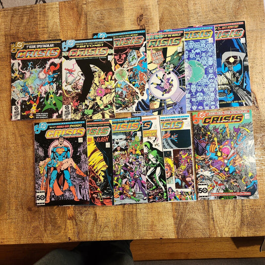 Crisis on Infinite Earths #1-12 DC Comics Lot 1985-86 Supergirl Death VF/NM 9.0