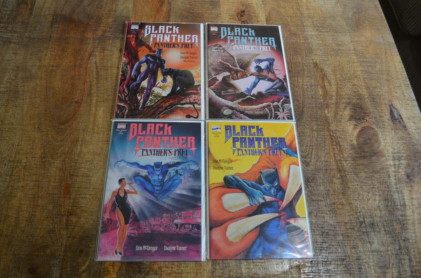 Black Panther Panther's Prey #1 2 3 4 Marvel Comics 1991 Lot of 4 NM+ 9.4