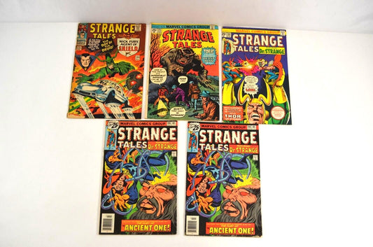 Strange Tales #144 175 182 186 (x2) (Marvel, 1966, 74-76) Lot of 5 Comic Books