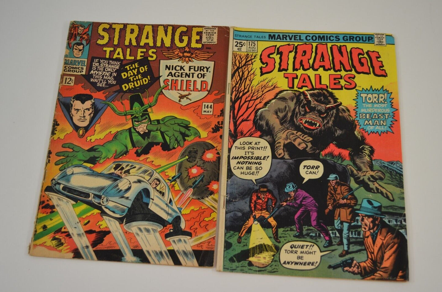 Strange Tales #144 175 182 186 (x2) (Marvel, 1966, 74-76) Lot of 5 Comic Books