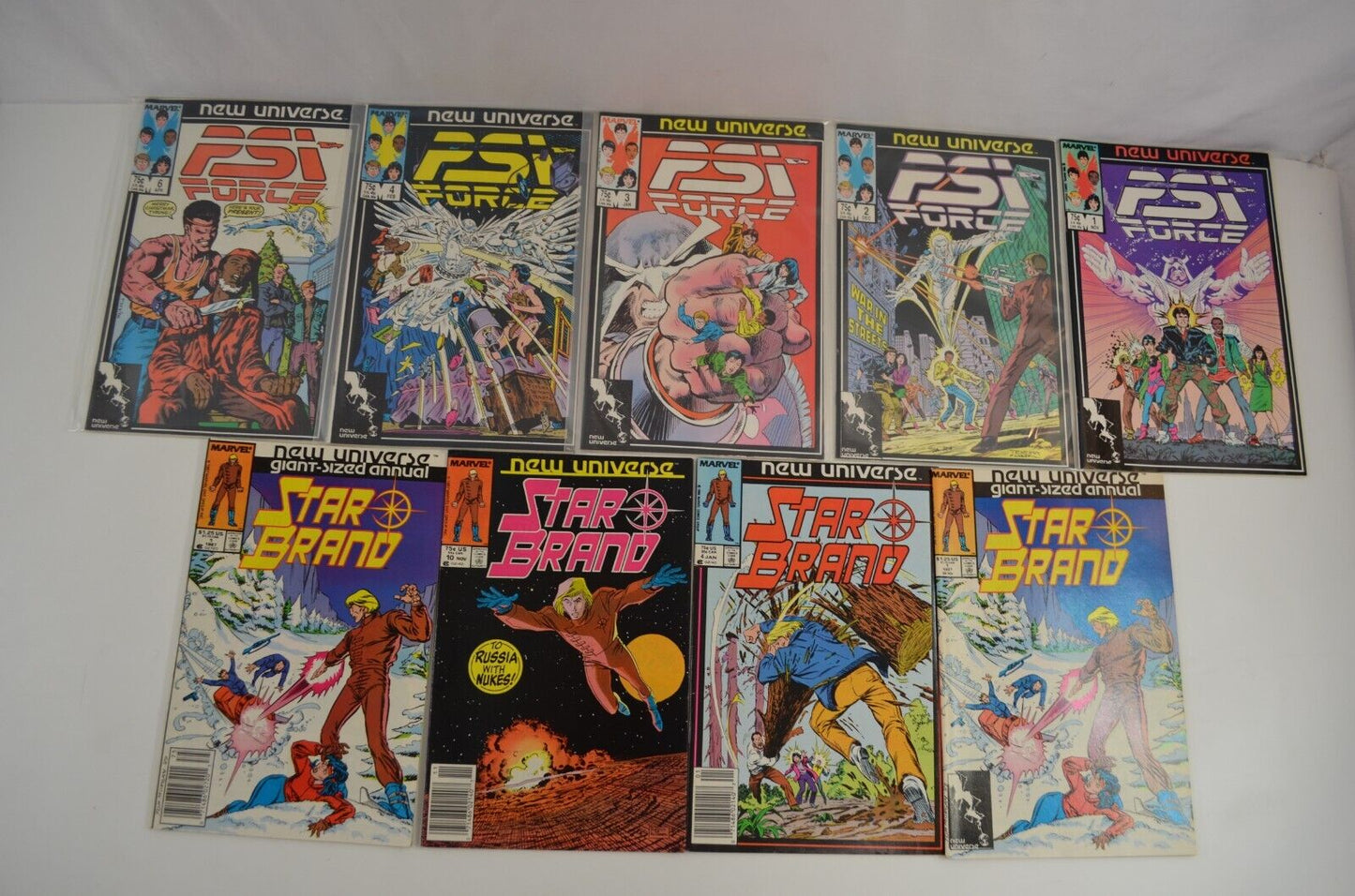 New Universe Series (Marvel Comic, 1980s) Spitfire Nightmask PSI Force Lot of 32