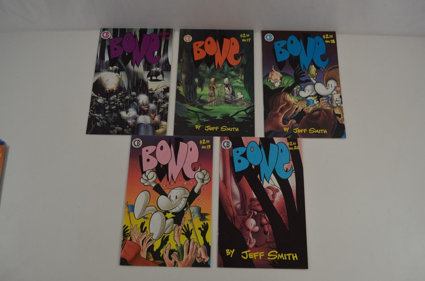 Bone #2, 7, 9, 14-21, 23-25, 32, 40-42, 44, 45 (Cartoon Books) Lot of 20 Comics