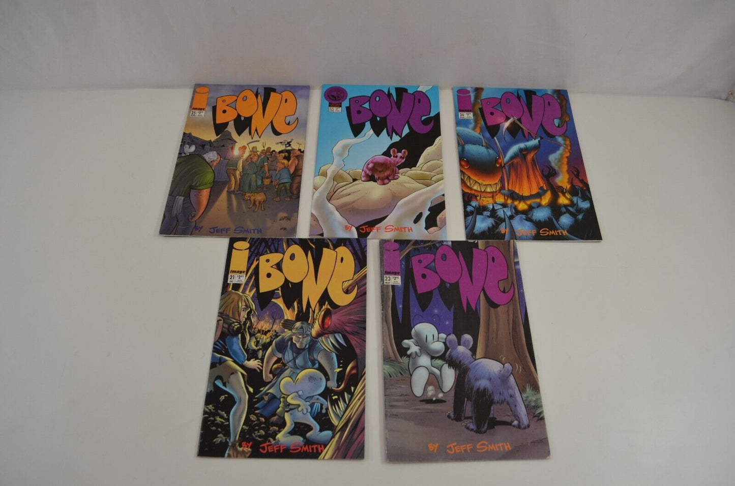 Bone #2, 7, 9, 14-21, 23-25, 32, 40-42, 44, 45 (Cartoon Books) Lot of 20 Comics