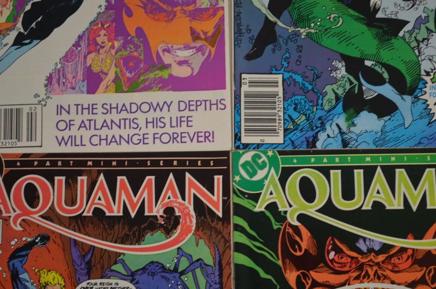 Aquaman #1 2 3 4 (DC, 1986) Lot of 4 Comic Books Canadian Price Variant VF+