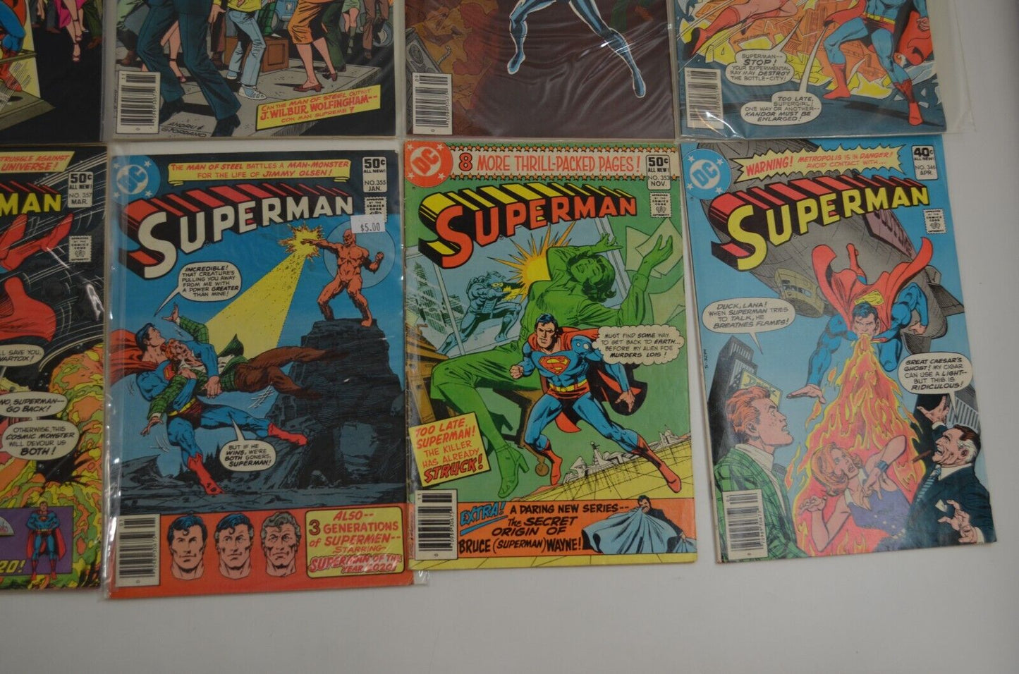 Superman 318-325 329 331 338-343 346 353 355 357-372 DC Comic Lot of 34