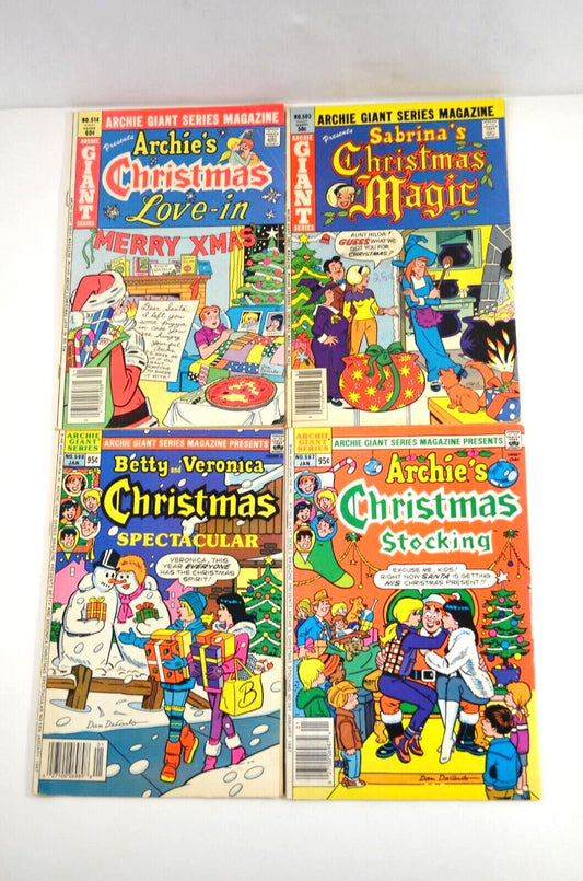 Archie Giant Christmas Sabrina Betty & Veronica (1986-87) Lot of 4 Comic Books