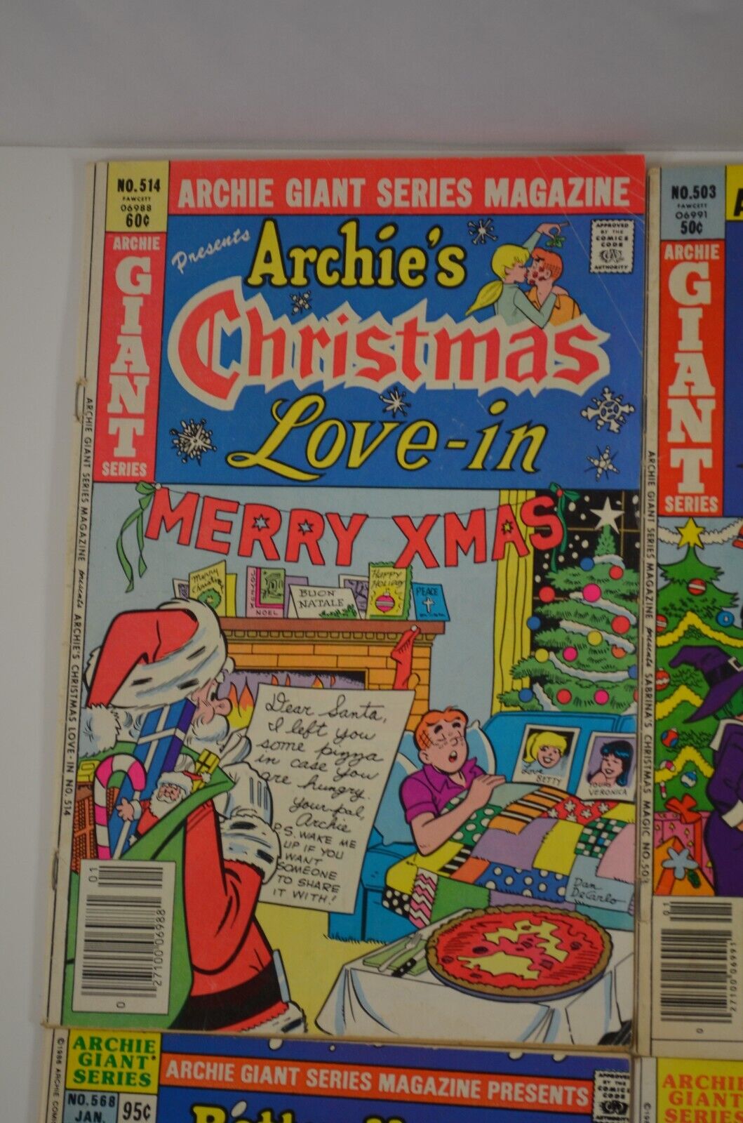 Archie Giant Christmas Sabrina Betty & Veronica (1986-87) Lot of 4 Comic Books