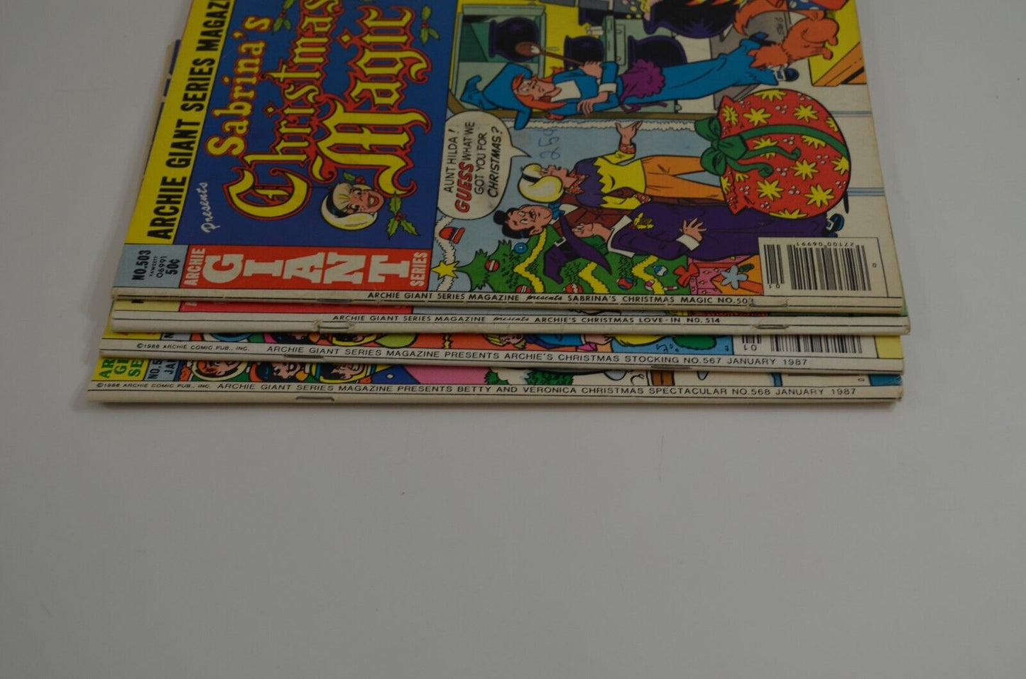 Archie Giant Christmas Sabrina Betty & Veronica (1986-87) Lot of 4 Comic Books
