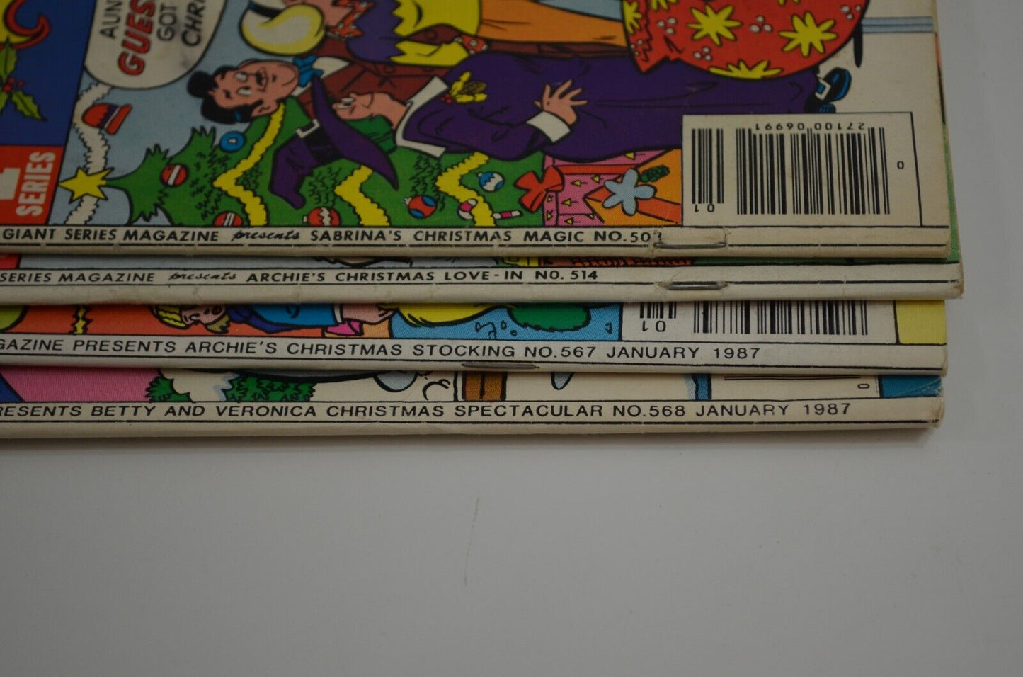 Archie Giant Christmas Sabrina Betty & Veronica (1986-87) Lot of 4 Comic Books