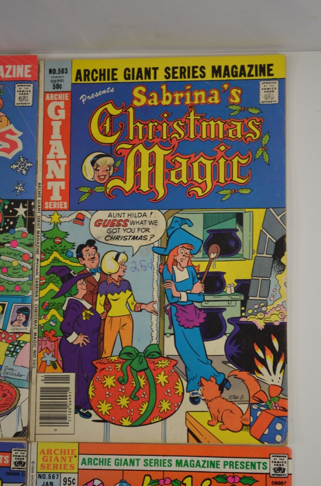 Archie Giant Christmas Sabrina Betty & Veronica (1986-87) Lot of 4 Comic Books