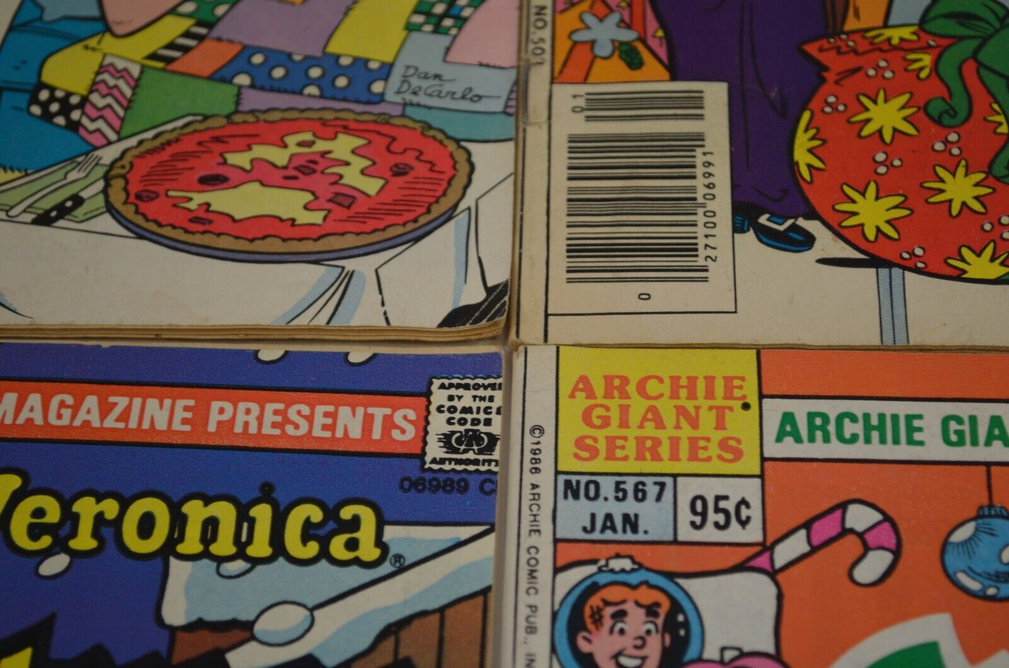 Archie Giant Christmas Sabrina Betty & Veronica (1986-87) Lot of 4 Comic Books