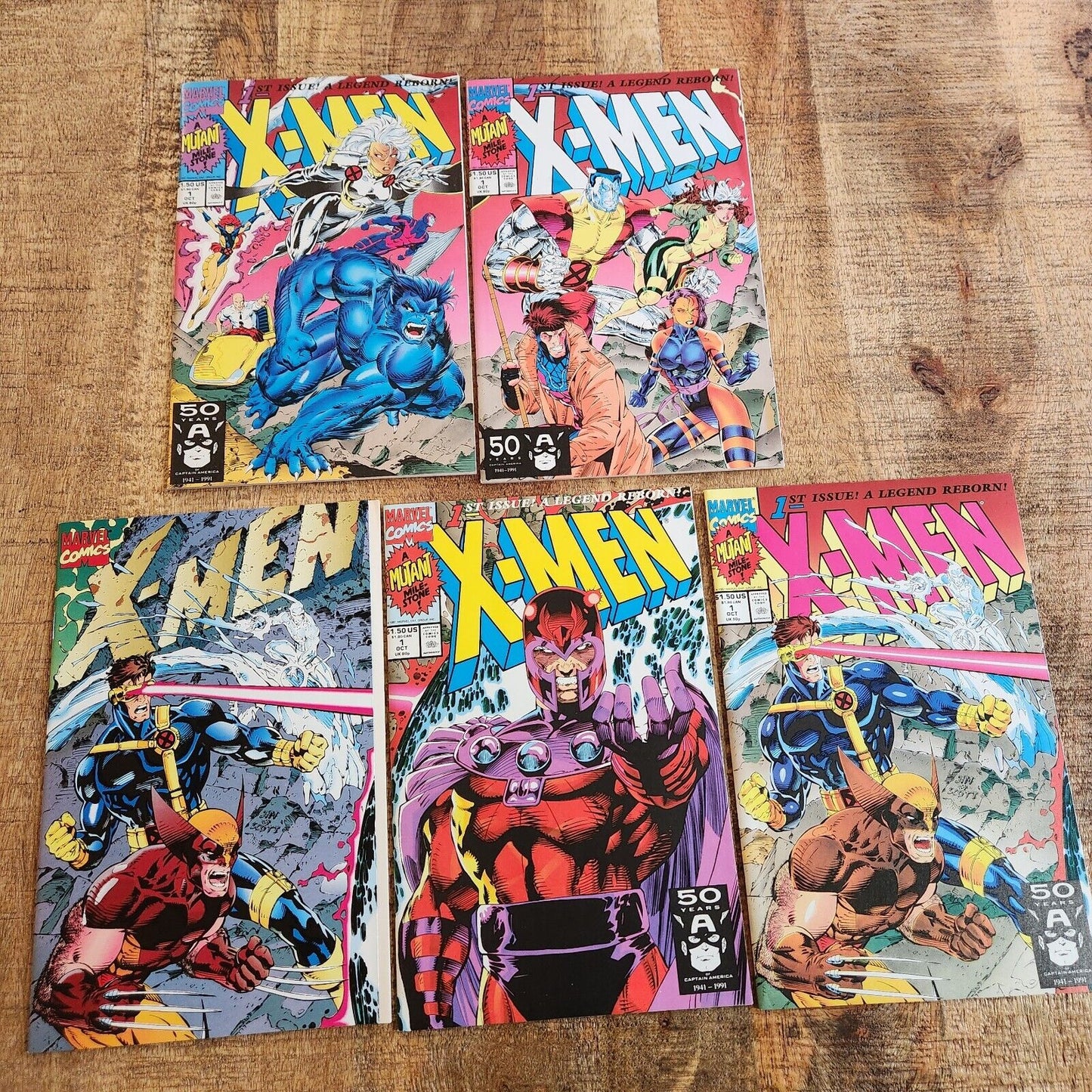 X-Men #1 + Variant Covers 1991 A Legend Reborn Marvel Comics Lot NM- 9.2