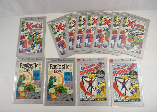 Marvel Milestone Edition Comic Lot Xmen Amazing Spiderman Fantastic Four 1 VF