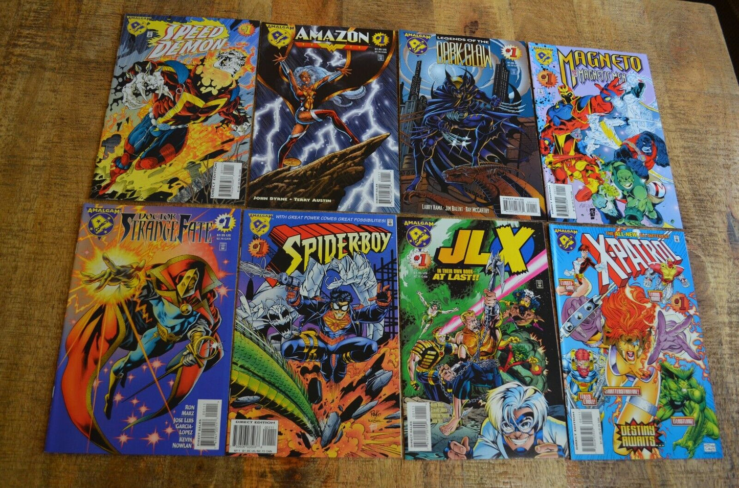 Amalgam Comics #1 Lot Speed Demon Amazon Spider-Boy Dark Claw Lot of 8 VF/NM 9.0