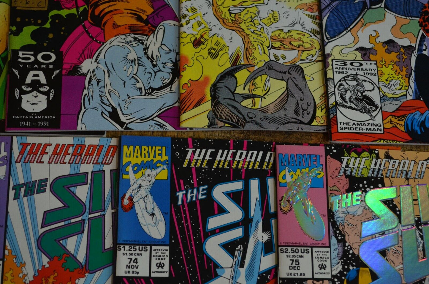 Silver Surfer #53 56 65 69 70 71 72 74 75 76 Marvel Comic Book Lot of 10 NM 9.0