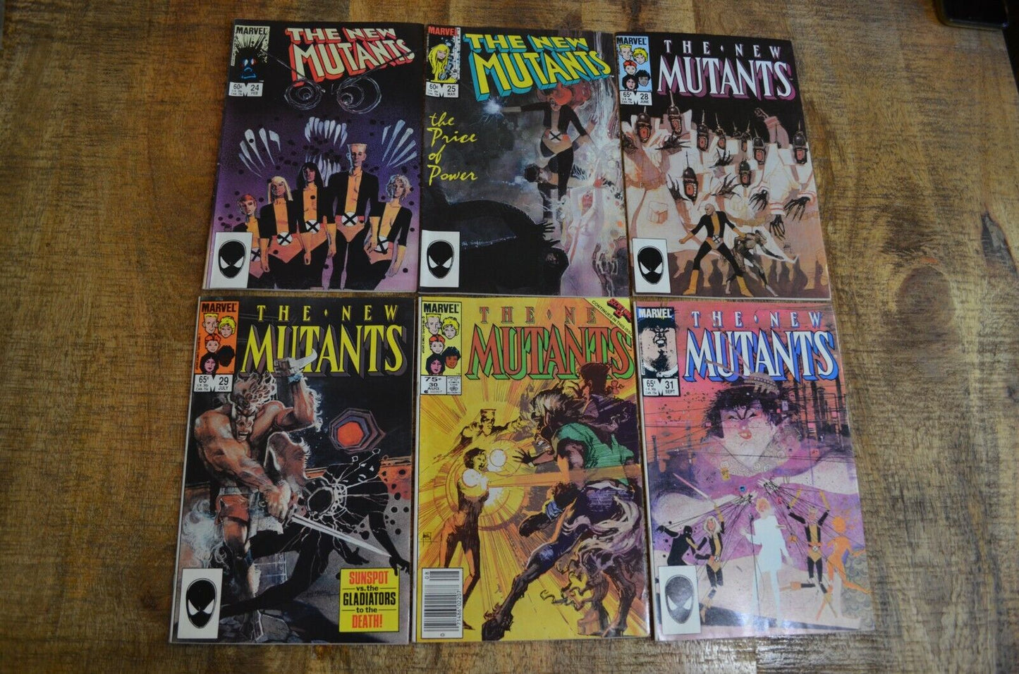 New Mutants #24 25 28 29 30 31 Marvel 1985 Comic Book Lot of 6 VF to NM