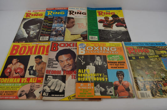 Ring Boxing Illustrated Vtg Magazines Muhammad Ali Foreman 1970s lot of 7 Sports