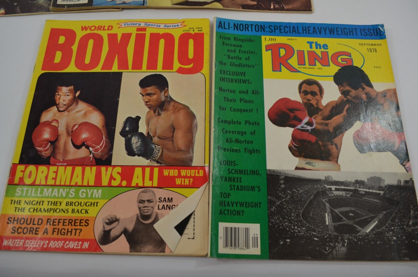 Ring Boxing Illustrated Vtg Magazines Muhammad Ali Foreman 1970s lot of 7 Sports