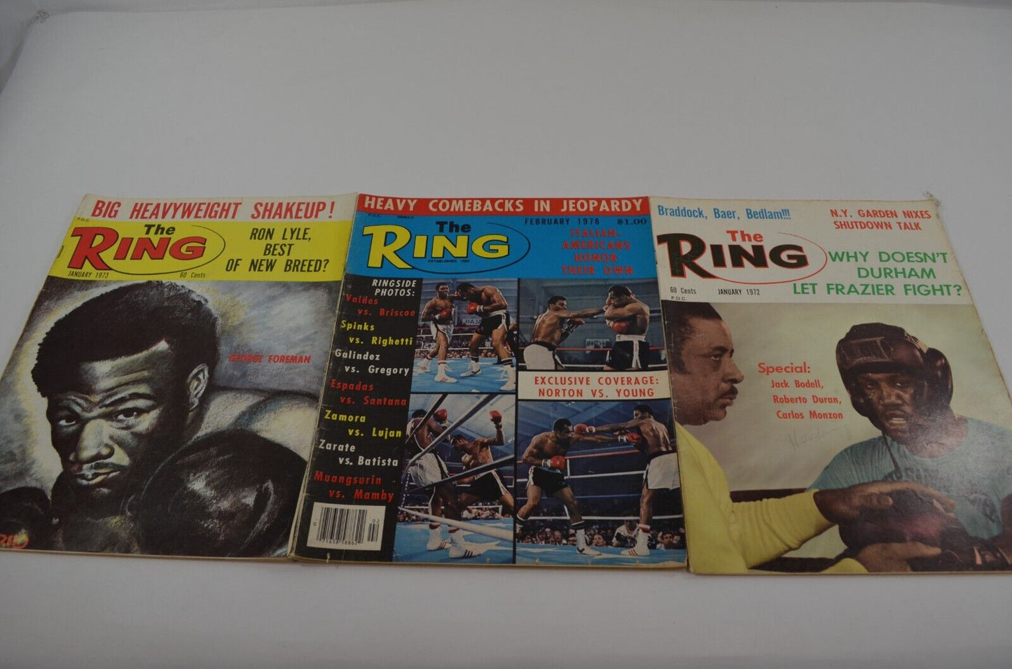 Ring Boxing Illustrated Vtg Magazines Muhammad Ali Foreman 1970s lot of 7 Sports