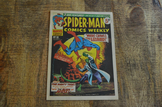 Spider-Man Comics Weekly #38 Marvel November 1973 Lizard Appearance VF+ 8.5