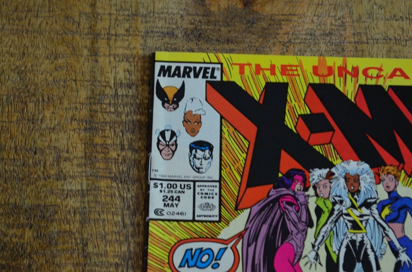 Uncanny X-Men #244 Marvel Comic Book 1989 VF 7.5 Jubilee First Appearance