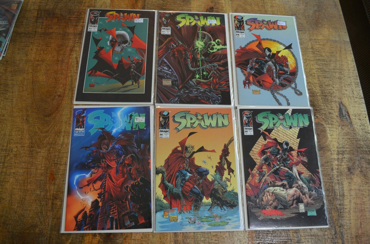 Spawn #22 23 24 25 26 28 Image 1994-1995 Comic Book Lot of 6 NM 9.2