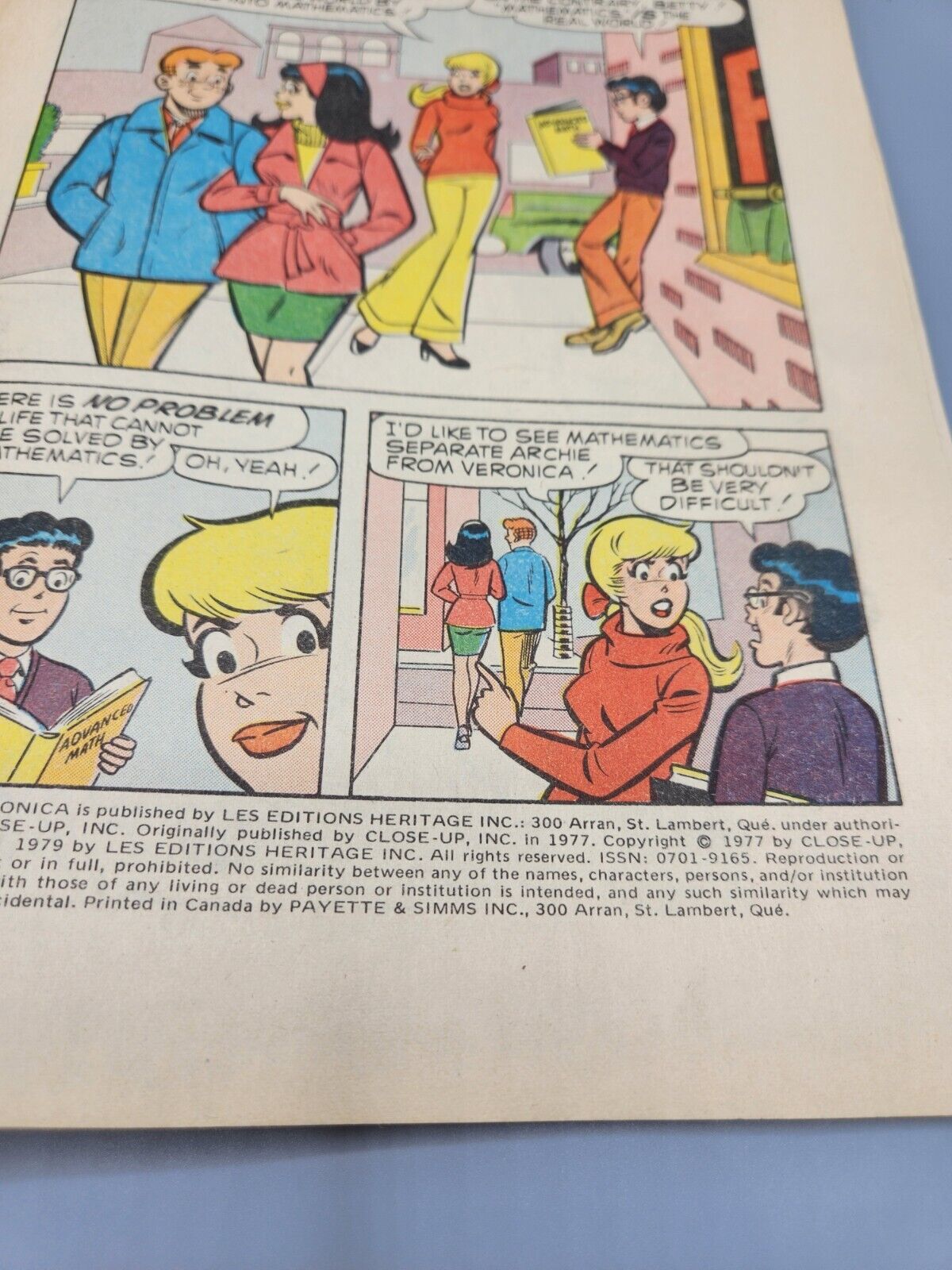 Archie & His Gals Betty Veronica 1979 Les Editions Heritage Comic Book Riverdale