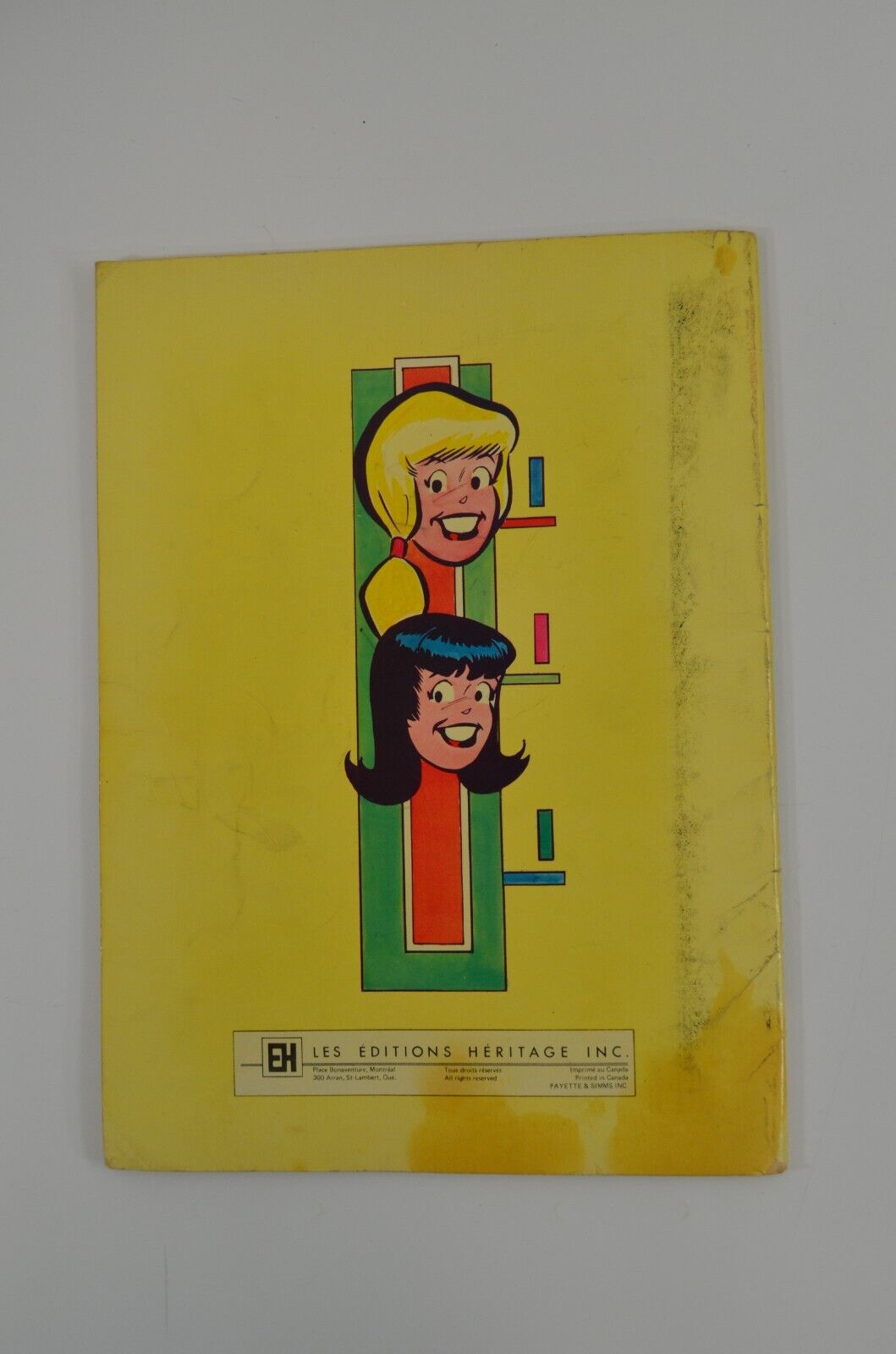 Archie & His Gals Betty Veronica 1979 Les Editions Heritage Comic Book Riverdale