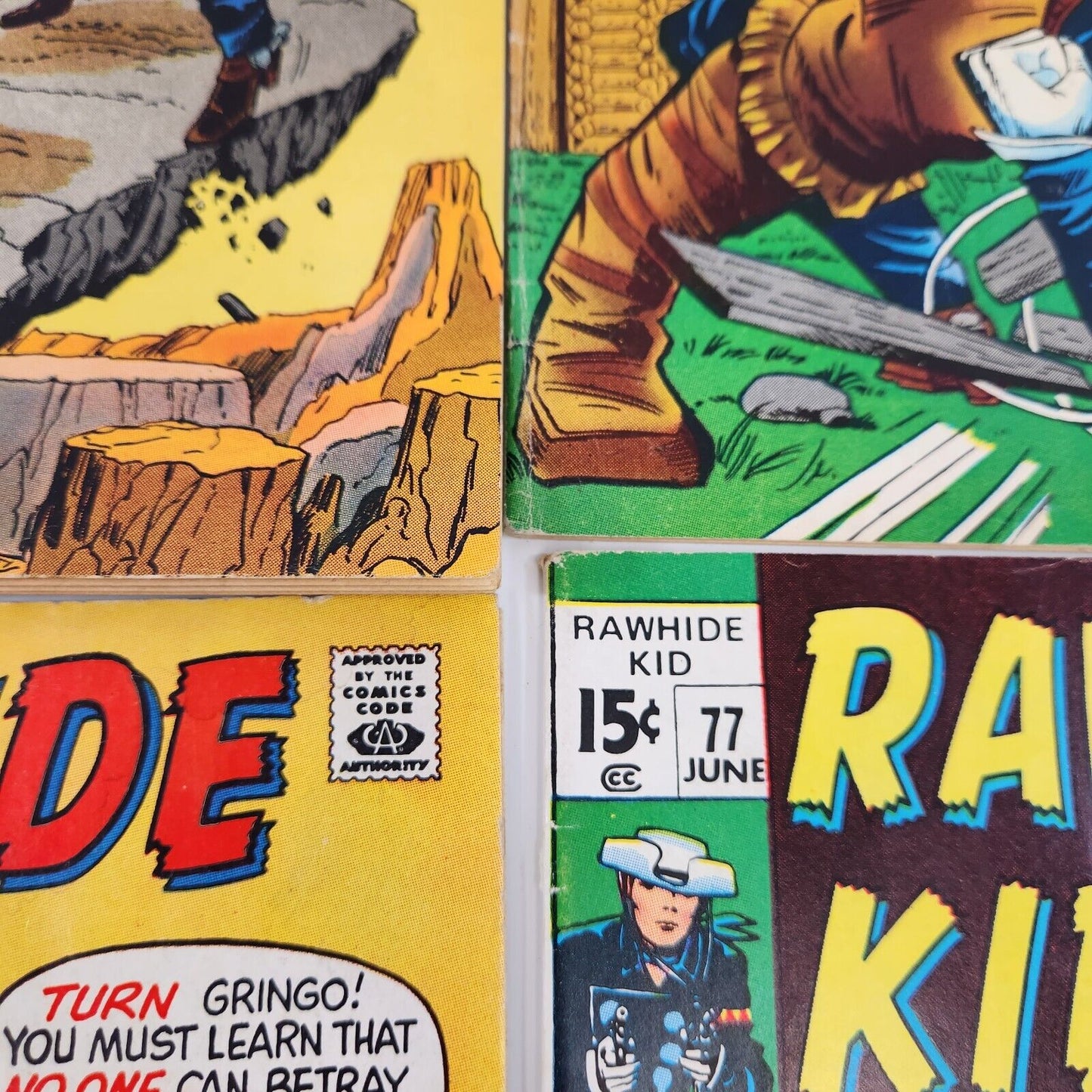 Rawhide Kid 71 72 76 77 Marvel 15 Cent Western Comic Lot Mid Grade / FN
