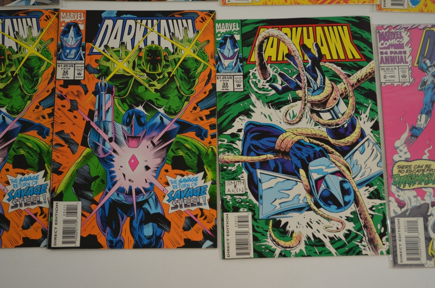 Darkhawk #1-7 13-16 19 21-23 25 30-33 Annual #2 Comics x 63 Multiple Copies 1991