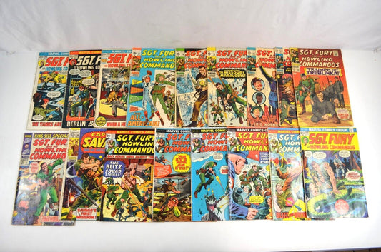 Sgt Fury #52-122 Incomplete Run / Captain Savage #14 (Marvel, 1968-74) Lot of 17