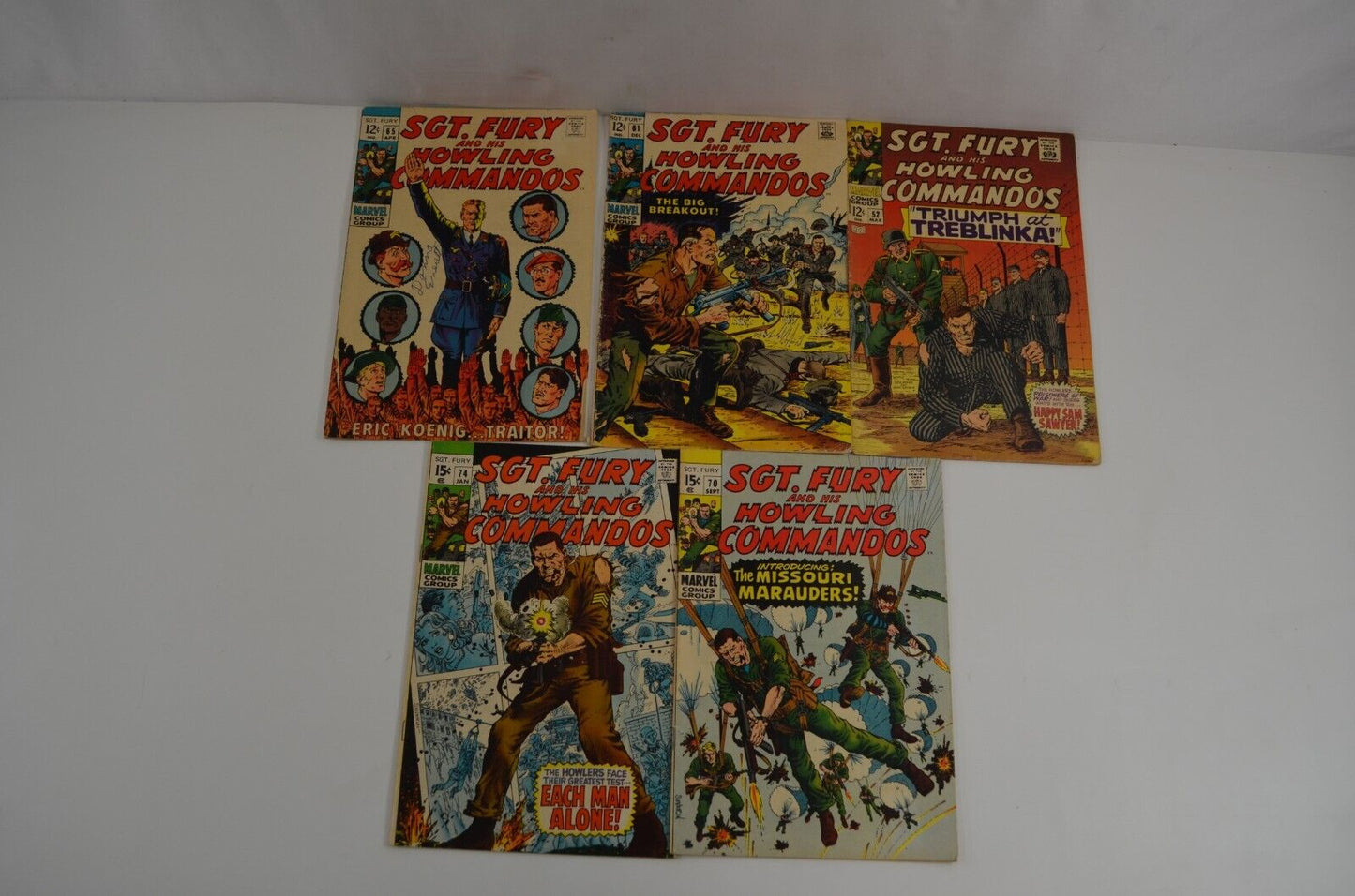 Sgt Fury #52-122 Incomplete Run / Captain Savage #14 (Marvel, 1968-74) Lot of 17