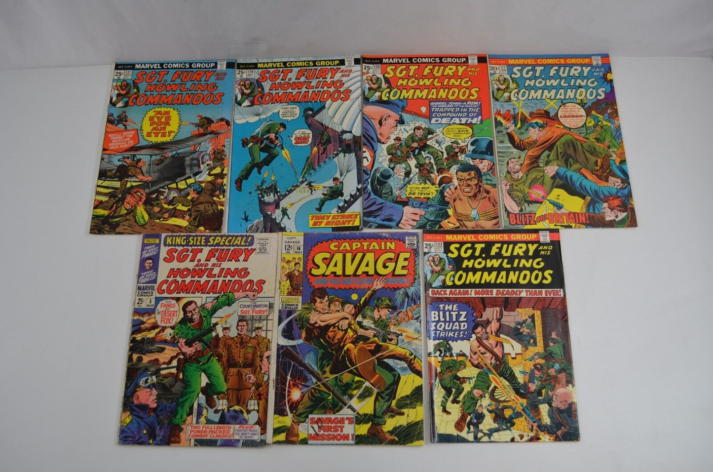 Sgt Fury #52-122 Incomplete Run / Captain Savage #14 (Marvel, 1968-74) Lot of 17