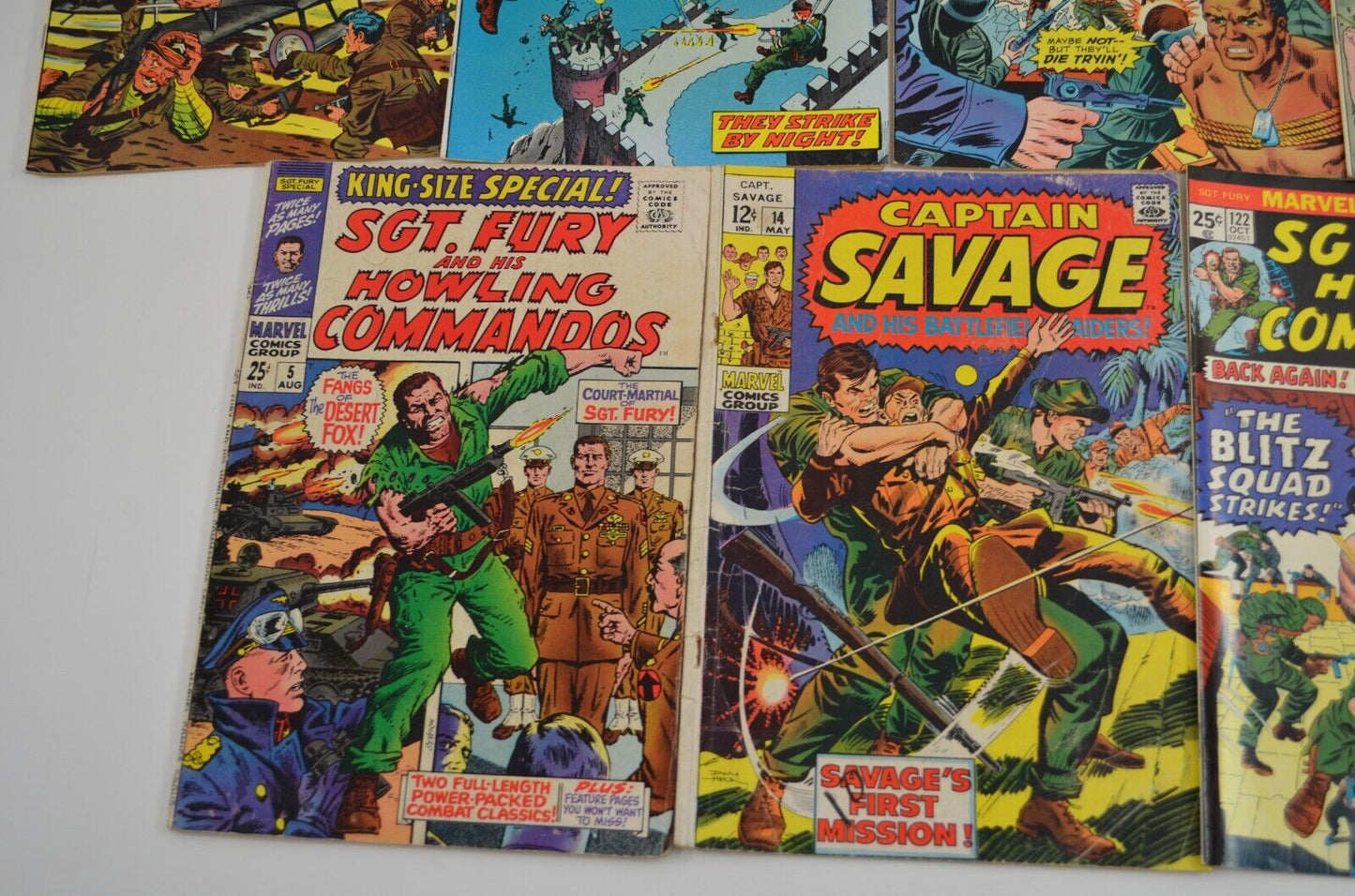 Sgt Fury #52-122 Incomplete Run / Captain Savage #14 (Marvel, 1968-74) Lot of 17