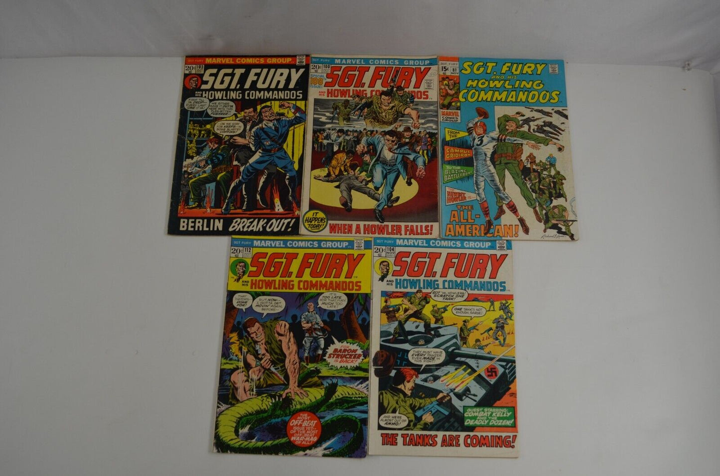 Sgt Fury #52-122 Incomplete Run / Captain Savage #14 (Marvel, 1968-74) Lot of 17