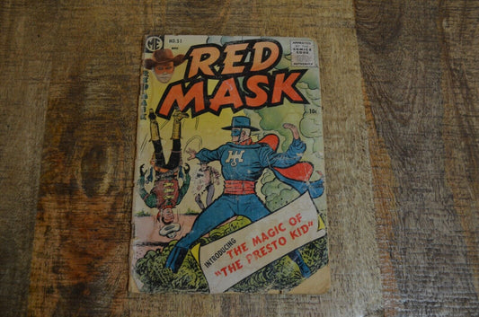 Red Mask #51 Magazine Enterprises 1955 Golden Age Comic Book Presto Kid GD- 2.0